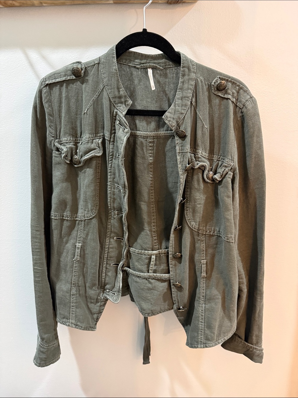 Free People Olive Green Women's Utility Jacket